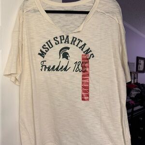MSU Spartans Women's Cream Tee